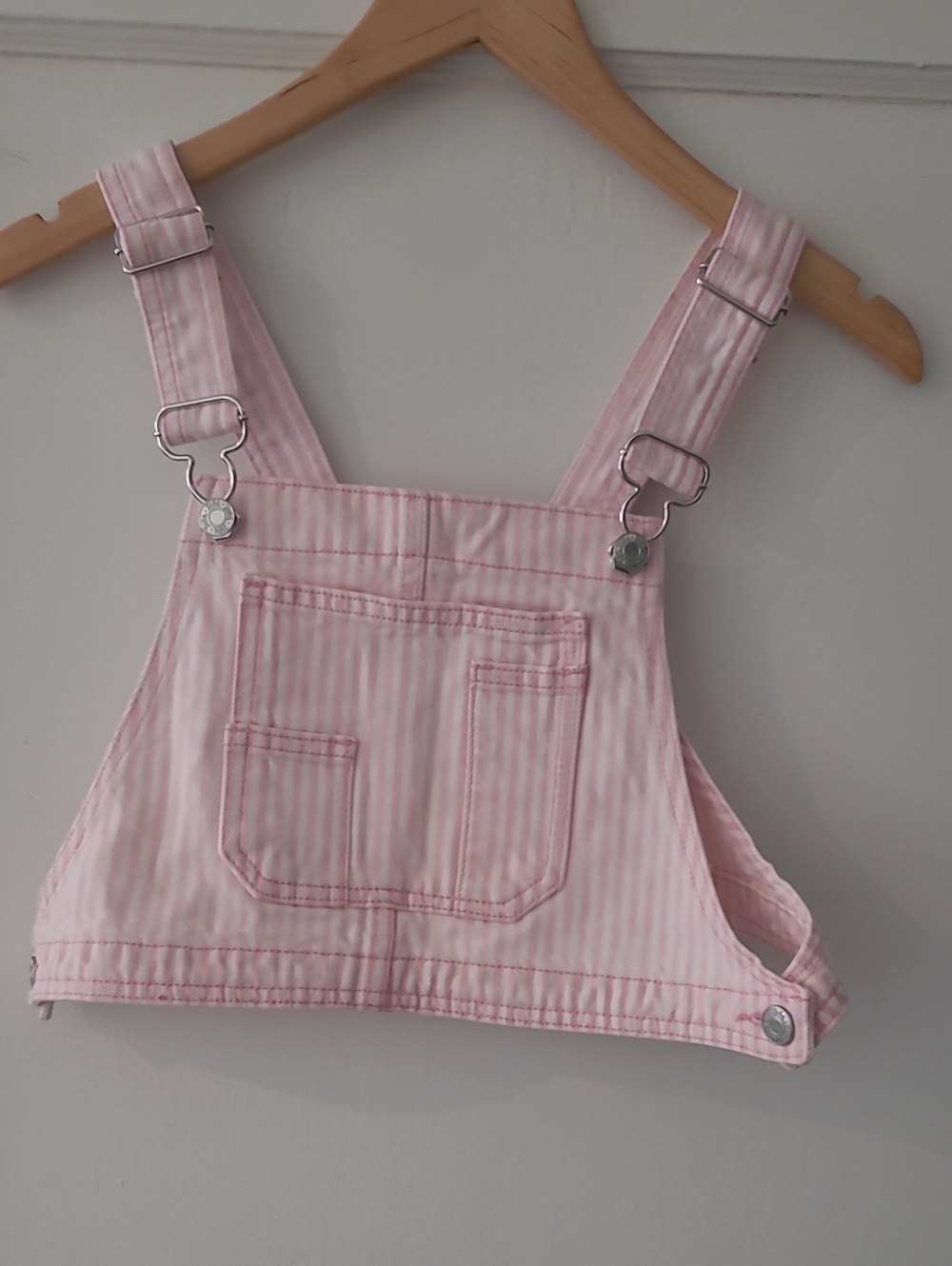 NWT - Zara Pink Striped Crop Bib Top, Very Rare